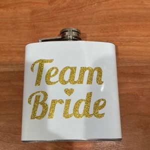 Team bride stainless steel flask forever yours by Nicole NEVER USED 6oz